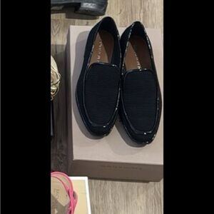 Donald J. Pliner Black Textured Loafers